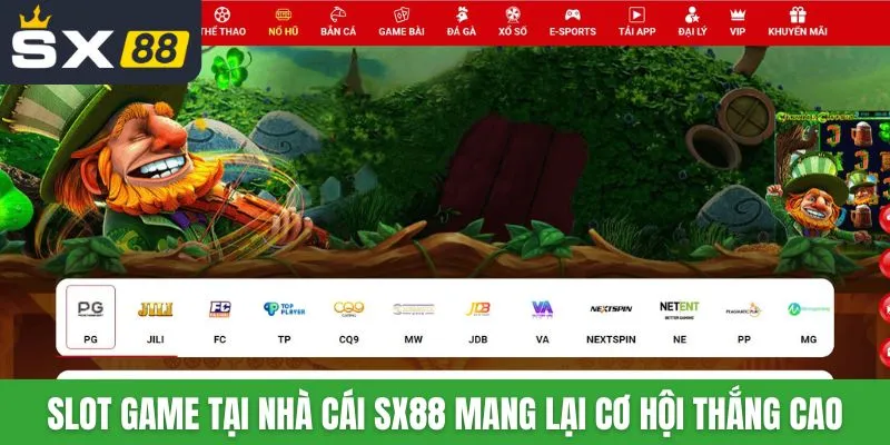 Slot game tại nhà cái SX88 mang lại cơ hội thắng cao